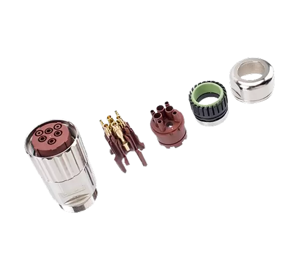 M40 信号ストレートメスメタル組立プラグ(圧着)