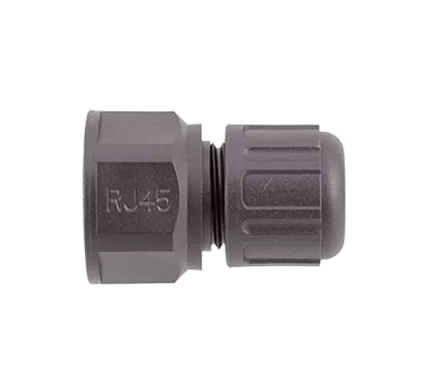RJ45 ストレート オス プラスチック プラグ (ネジ付き)