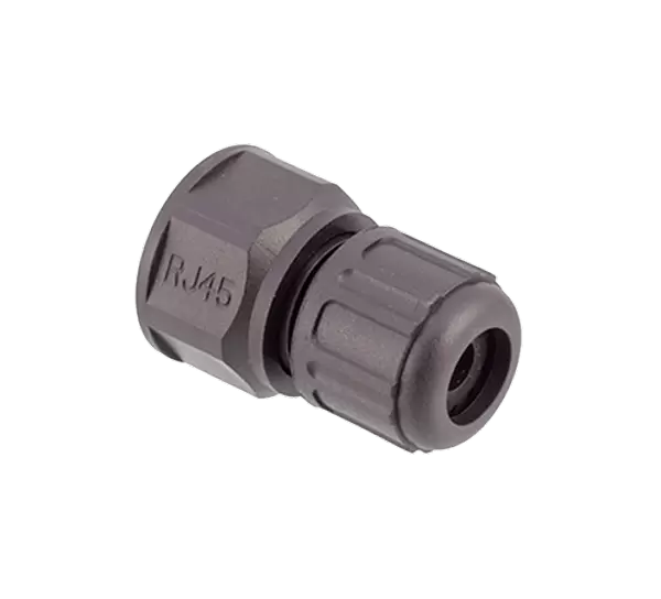 RJ45 ストレート オス プラスチック プラグ (ネジ付き)