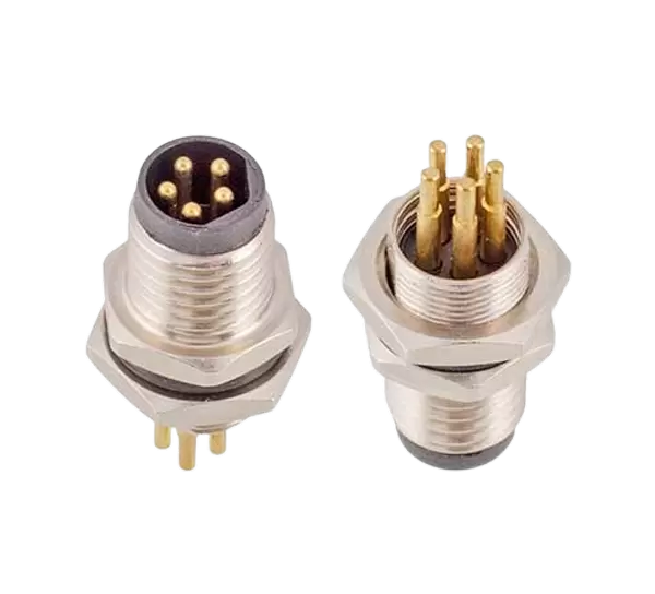 M8オスフロントマウントソケット(PCB、ネジM8*0.5)