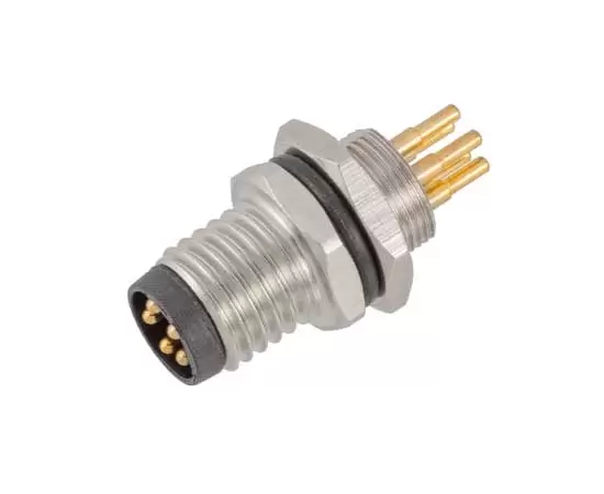 M8オスフロントマウントソケット（PCB、ネジM8*0.5）