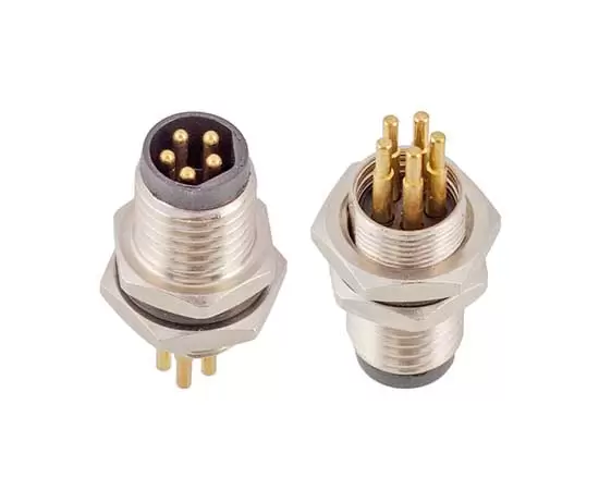 M8オスフロントマウントソケット（PCB、ネジM8*0.5）