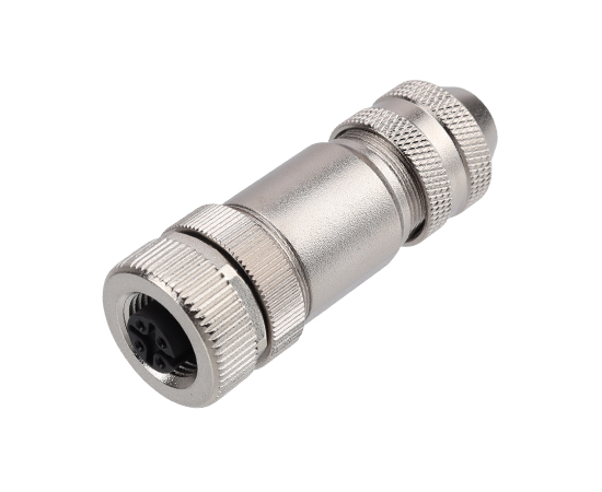 M12ストレートメスメタルアセンブルプラグ（ネジ）