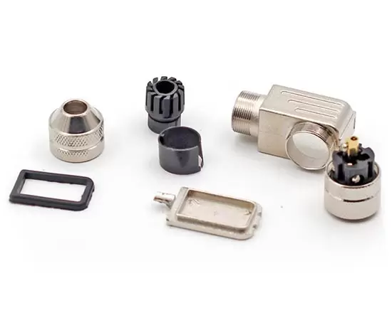 M12角度のある雌の金属組み立てプラグ（ネジ）