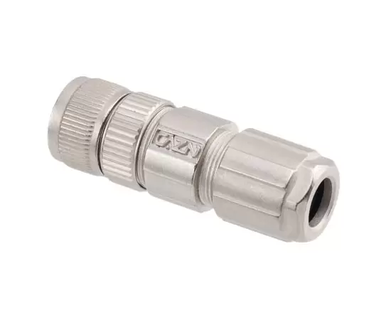 M12ストレートメスメタルアセンブルプラグ（はんだ）