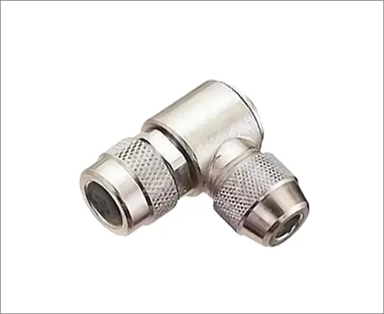 M9角度の雌金属プラグ（はんだ）