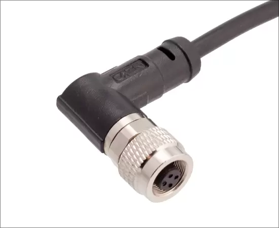 M9角度の雌のオーバーモールドプラグ