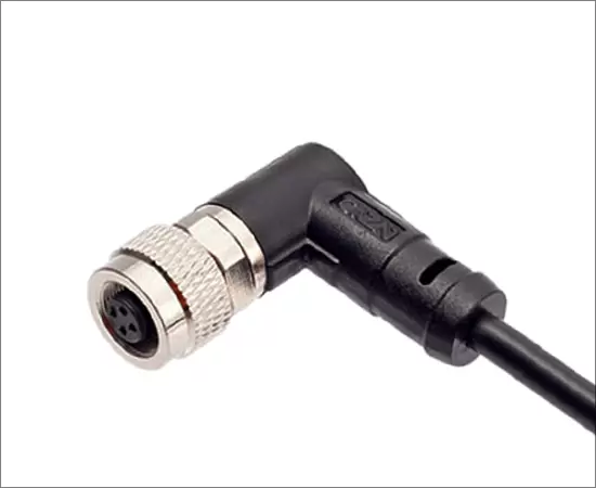 M9角度の雌のオーバーモールドプラグ