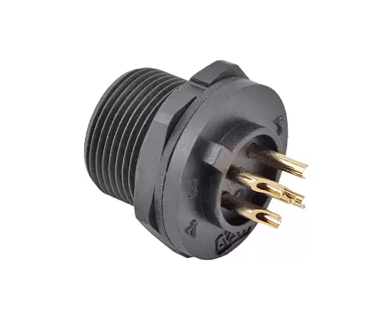 E10メスバックマウントはんだレセプタクル（ねじれ）