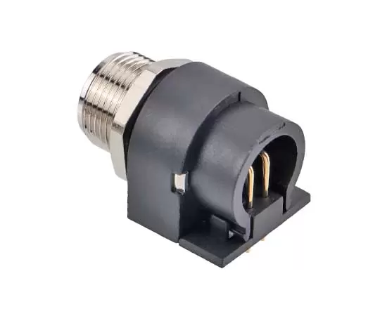 M12湾曲した穴ソケット（PCB、ネジM15*1、大量）