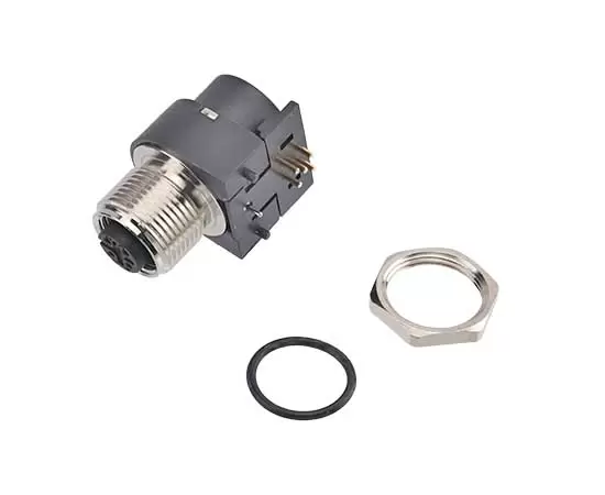 M12湾曲した穴ソケット（PCB、ネジM15*1、大量）