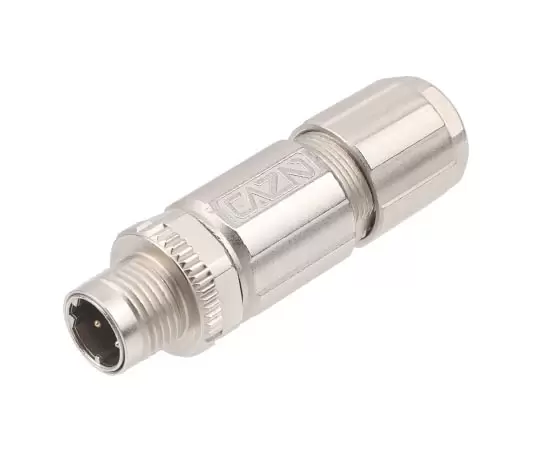 M12ストレートオスの金属組み立てプラグ（データ型、クリンプ）