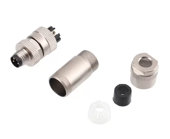 M8ストレートオスメタルアセンブルプラグ（ネジ端子）