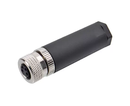 M8ストレートメスプラスチック組み立てプラグ（はんだ）