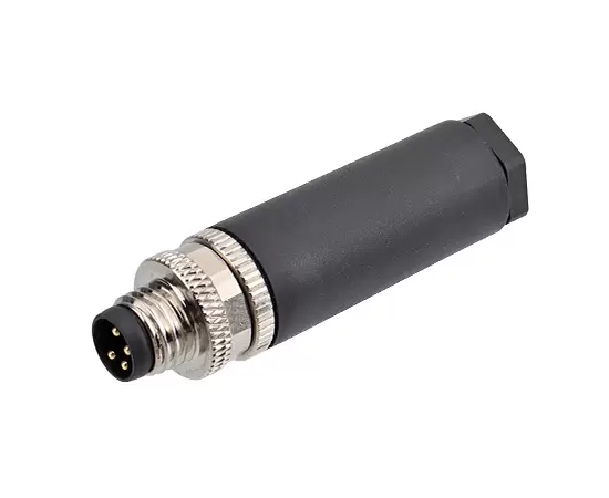 M8ストレートオスのプラスチック組み立てられたプラグ（はんだ）