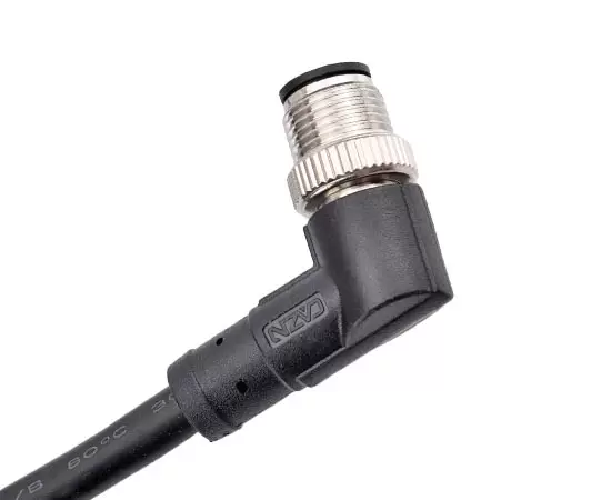 M12角度のある雄のオーバーモールドプラグ