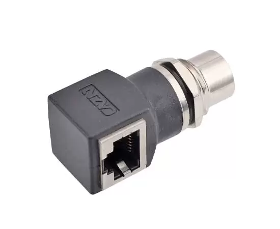 M12角度のある雌からRJ45アダプター