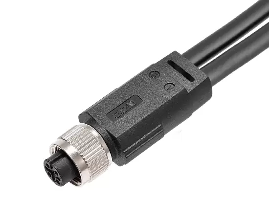 M12メス1〜2オーバーモールドプラグ