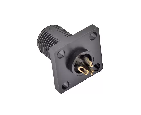 E7男性フランジタイプはんだレセプタクル（ねじれ）