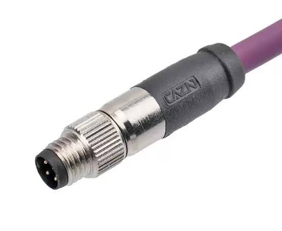 M8ストレートオスオーバーモールドプラグ（減衰付き）