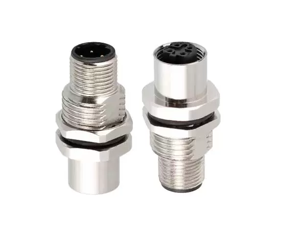 M12 Iタイプアダプター（M12-M12、PS、メタルスタイル）