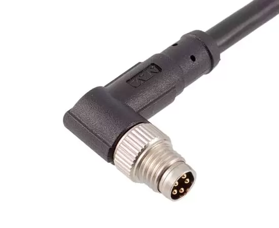 M8角度のあるオスのオーバーモールドプラグ（金属インターフェイス）