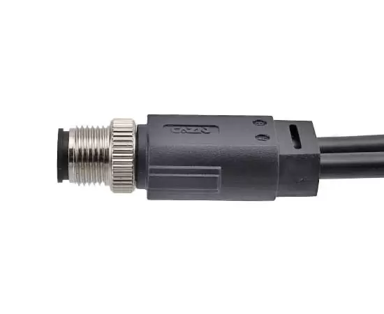 M12オス1〜2のオーバーモールドプラグ