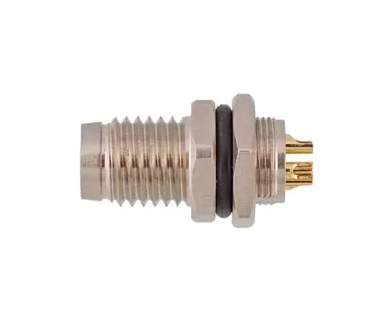 M8オスフロントマウントソケット（はんだ、ネジM8*0.5、金属界面）