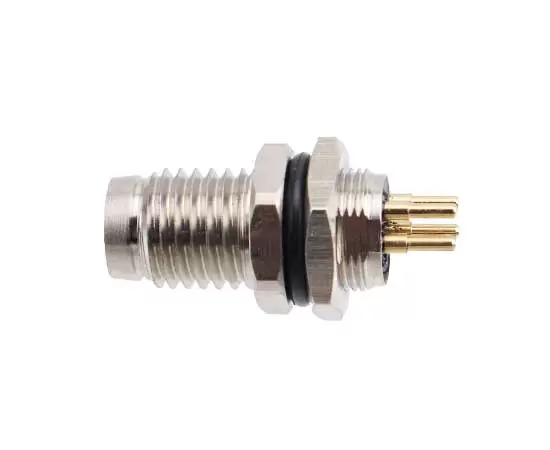 M8オスフロントマウントソケット（PCB、ネジM8*0.5、金属インターフェイス）