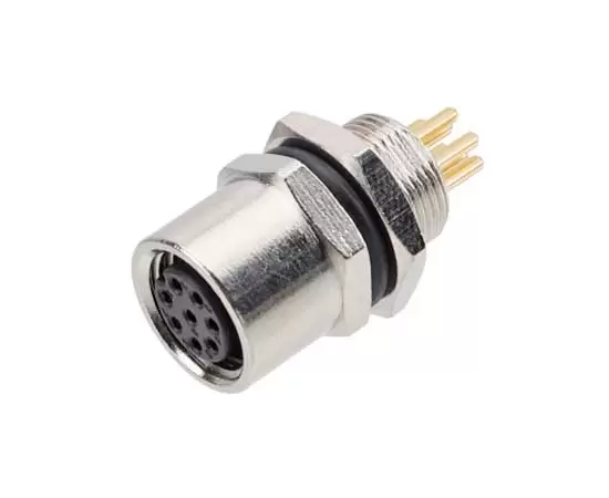 M8女性フロントマウントソケット（PCB、ネジM8*0.5）