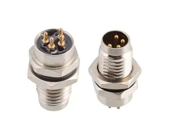 M8オスバックマウントソケット（PCB、ネジM8*1、金属界面）