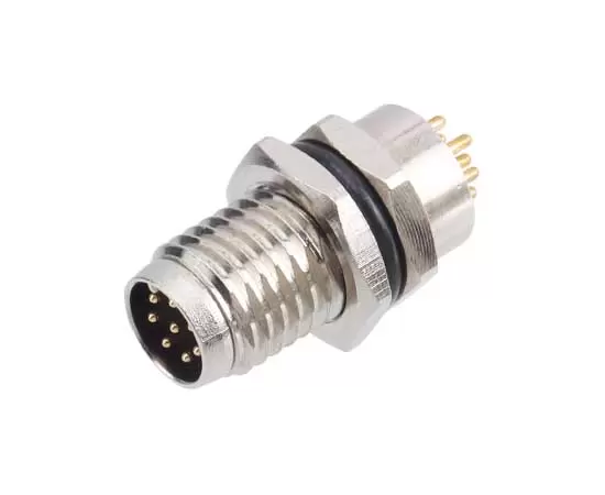 M8オスバックマウントソケット（PCB、ネジM8*1、金属界面）