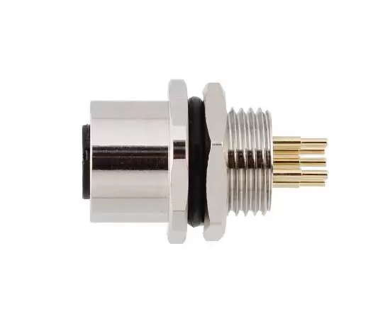 M12女性フロントマウントソケット（PCB、ネジM16x1.5）