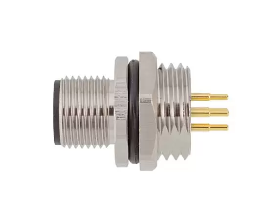 M12男性フロントマウントソケット（PCBネジM16*1.5/PG9）