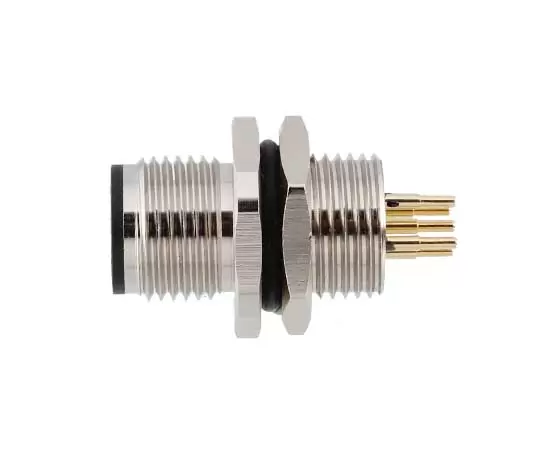 M12男性フロントマウントソケット（PCBネジM12*1）