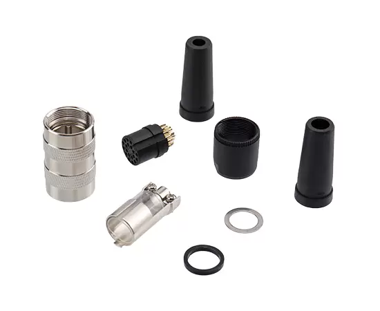 M16ストレートメス組み立てられたプラグ（はんだ、プラスチックチューブ）