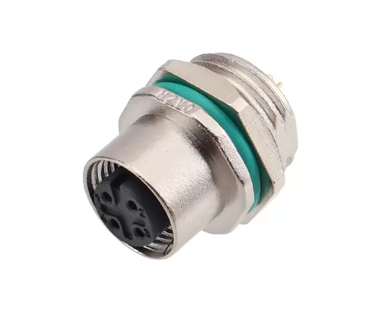 M12亜鉛合金シェルフロントマウントソケットはんだネジM16*1.5/PG9