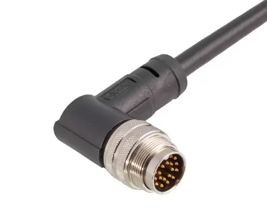 M16角度のあるオスのオーバーモールドプラグ