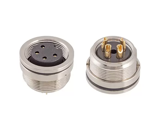 M16女性フロントマウントソケット（はんだ、ネジM18*0.75）