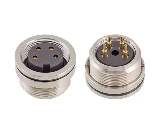 M16女性フロントマウントソケット（PCB、ネジM18*0.75）