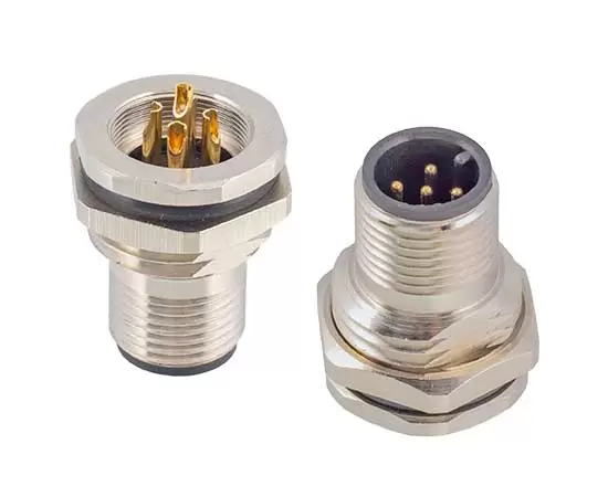 M12男性バックマウントソケットはんだねじM16*1.5/PG9