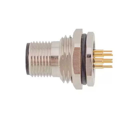 M12男性バックマウントソケット（PCB）