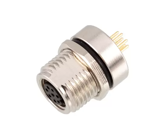 M8メスバックマウントソケット（PCB、ネジM12*1）