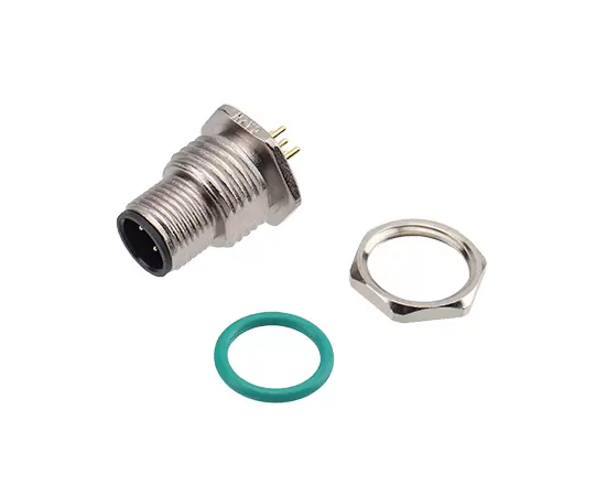 M12亜鉛合金シェルバックマウントソケットPCBネジM16*1.5/PG9