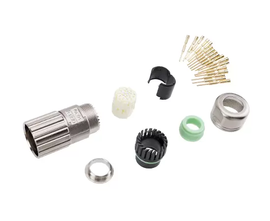 M623信号ストレートオスの金属組み立てプラグ（クリンプ）