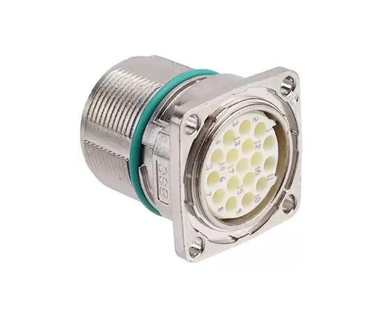 M623信号ストレートメスソケット（クリンプ、マウントホール19.8x19.8）