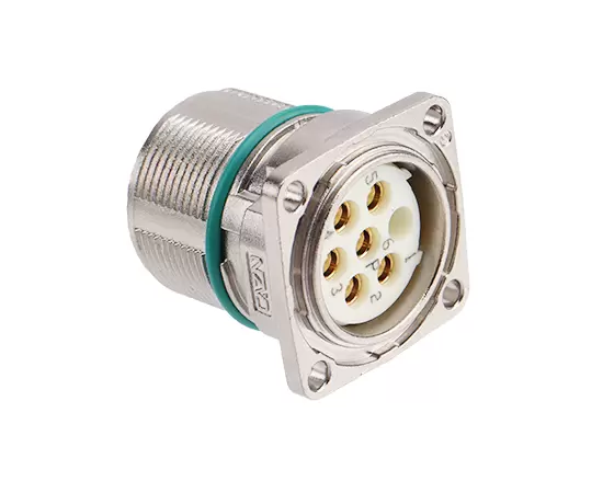 M623信号ストレートオスソケット（クリンプ、マウントホール19.8x19.8）