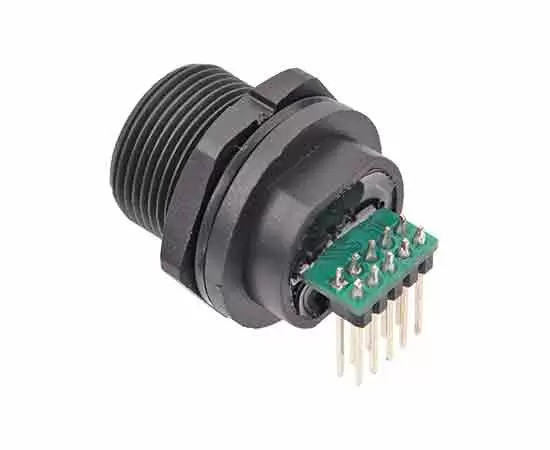 タイプCメスバックマウント角度のあるPCBレセプタクル（ねじ）