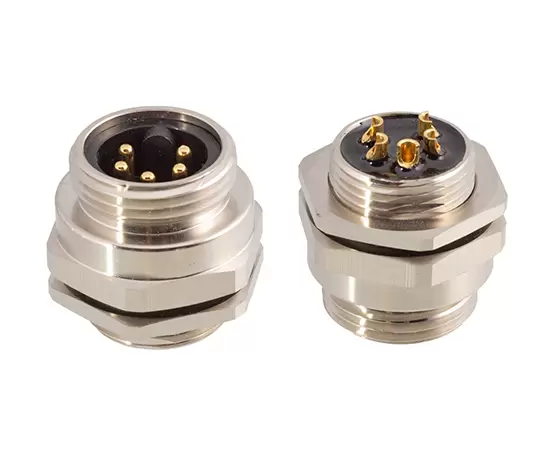 7/8男性フロントマウントソケット（はんだ、ねじPG13.5）