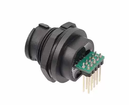 タイプCメスバックマウント角度のあるPCBレセプタクル（銃剣）